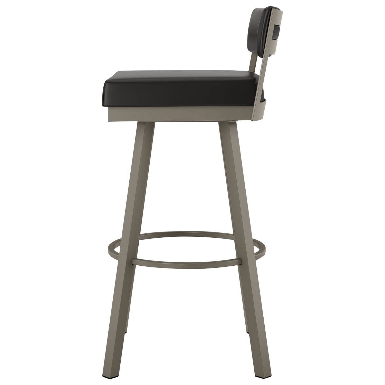 Tabouret de bar contemporain à hauteur de comptoir Travis - Noir/Gris