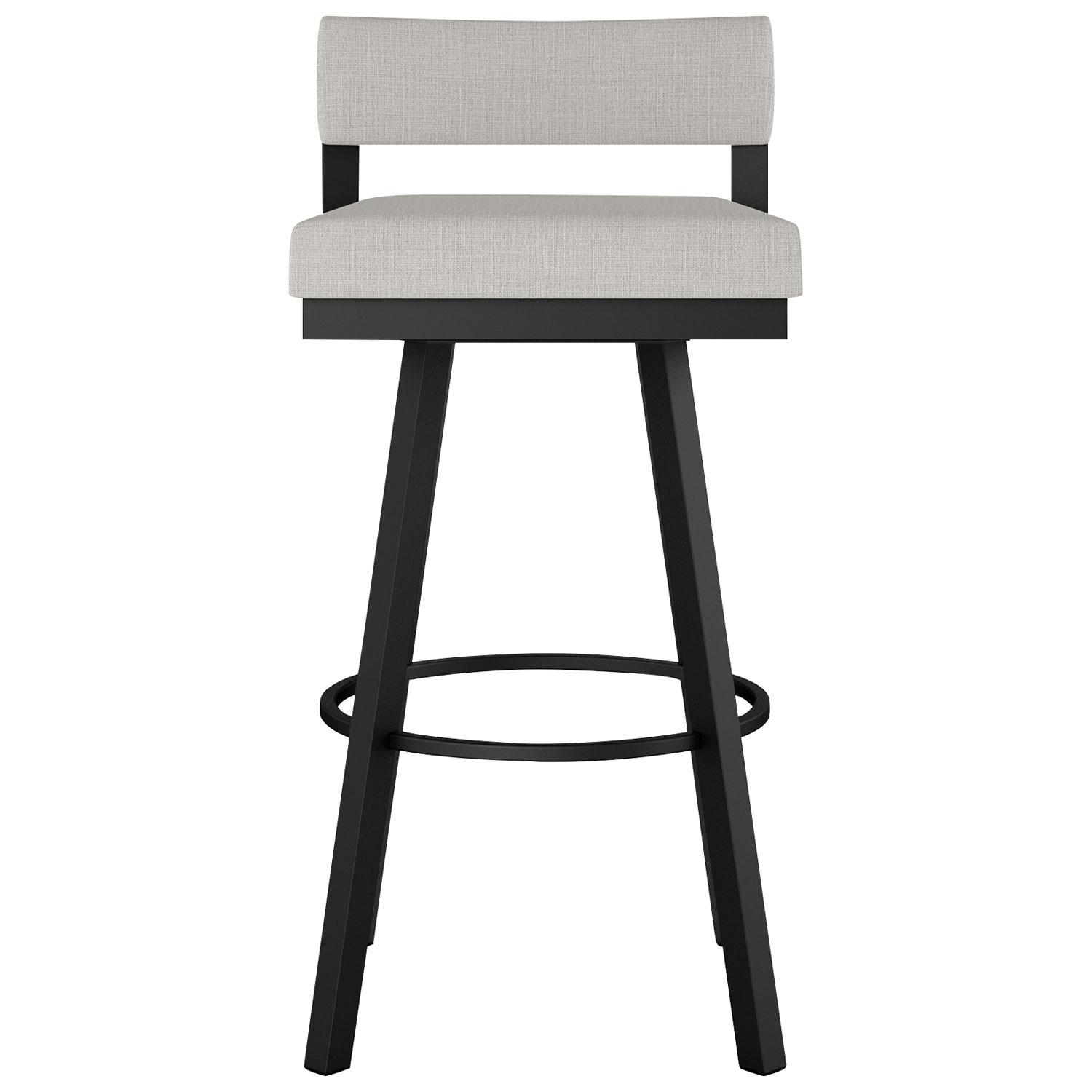 Tabouret de bar contemporain à hauteur de bar Travis - Beige-gris/Noir