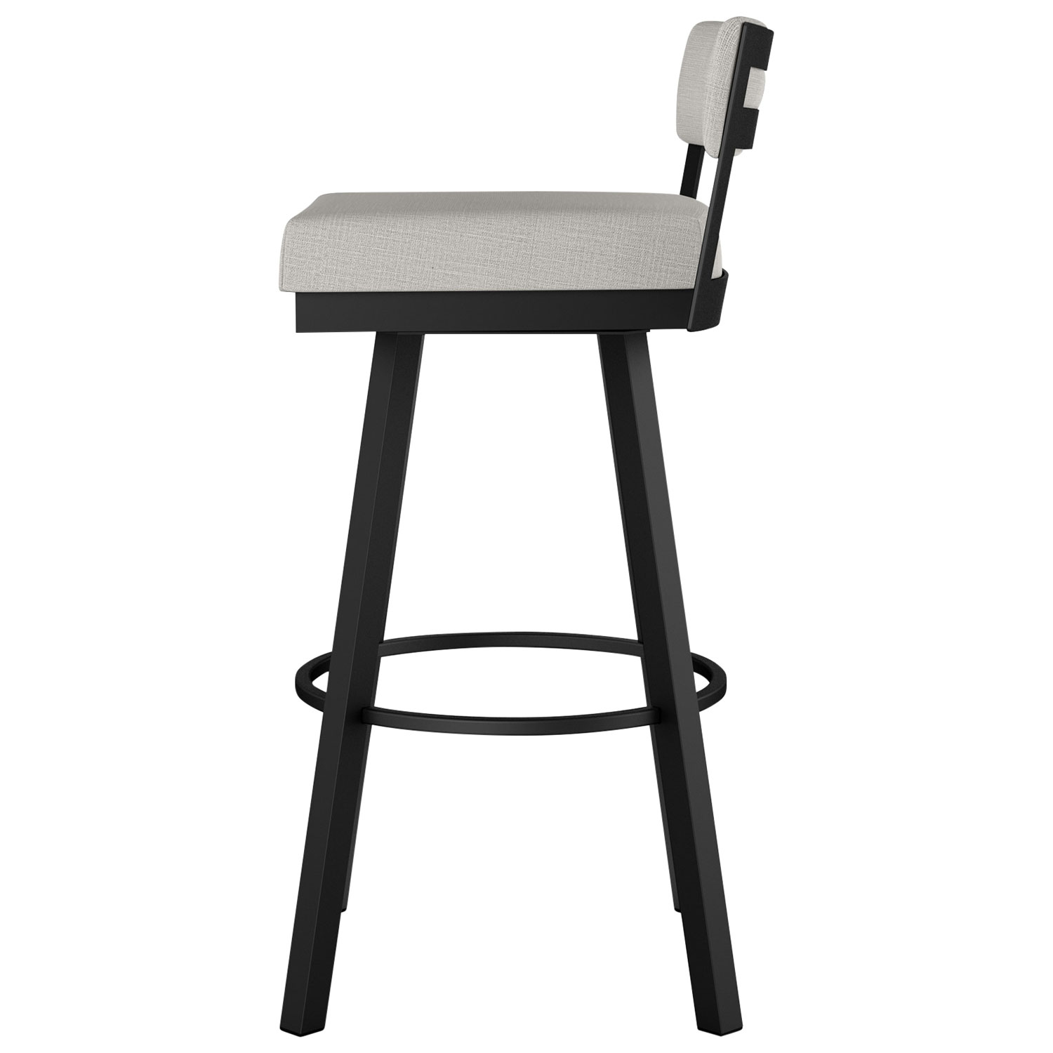 Tabouret de bar contemporain à hauteur de bar Travis - Beige-gris/Noir