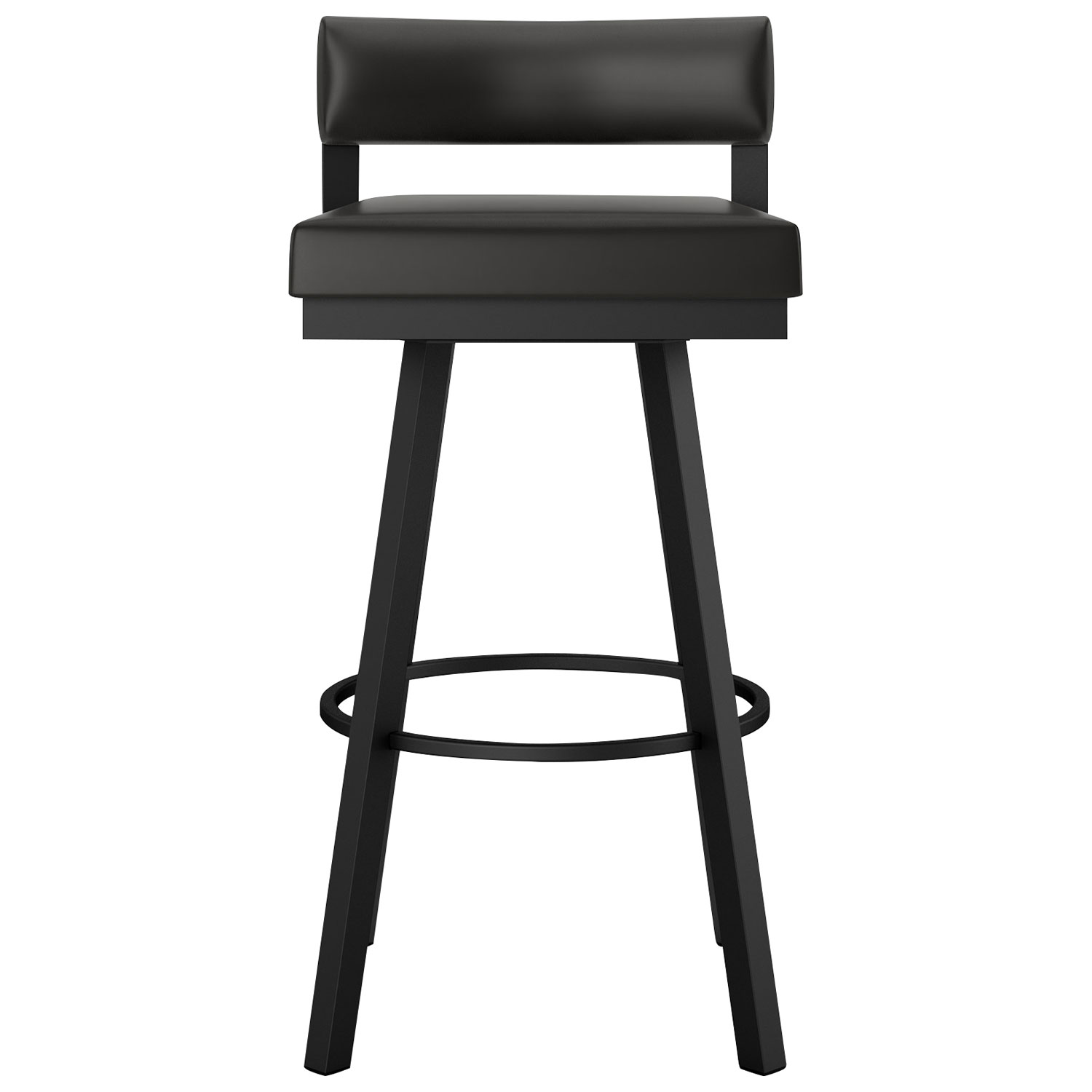 Travis Contemporary Bar Height Barstool - Black/Black