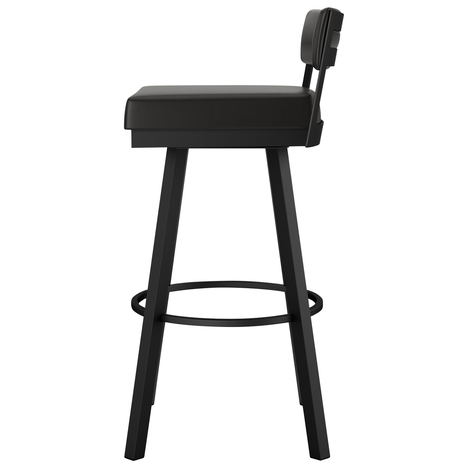 Travis Contemporary Bar Height Barstool - Black/Black