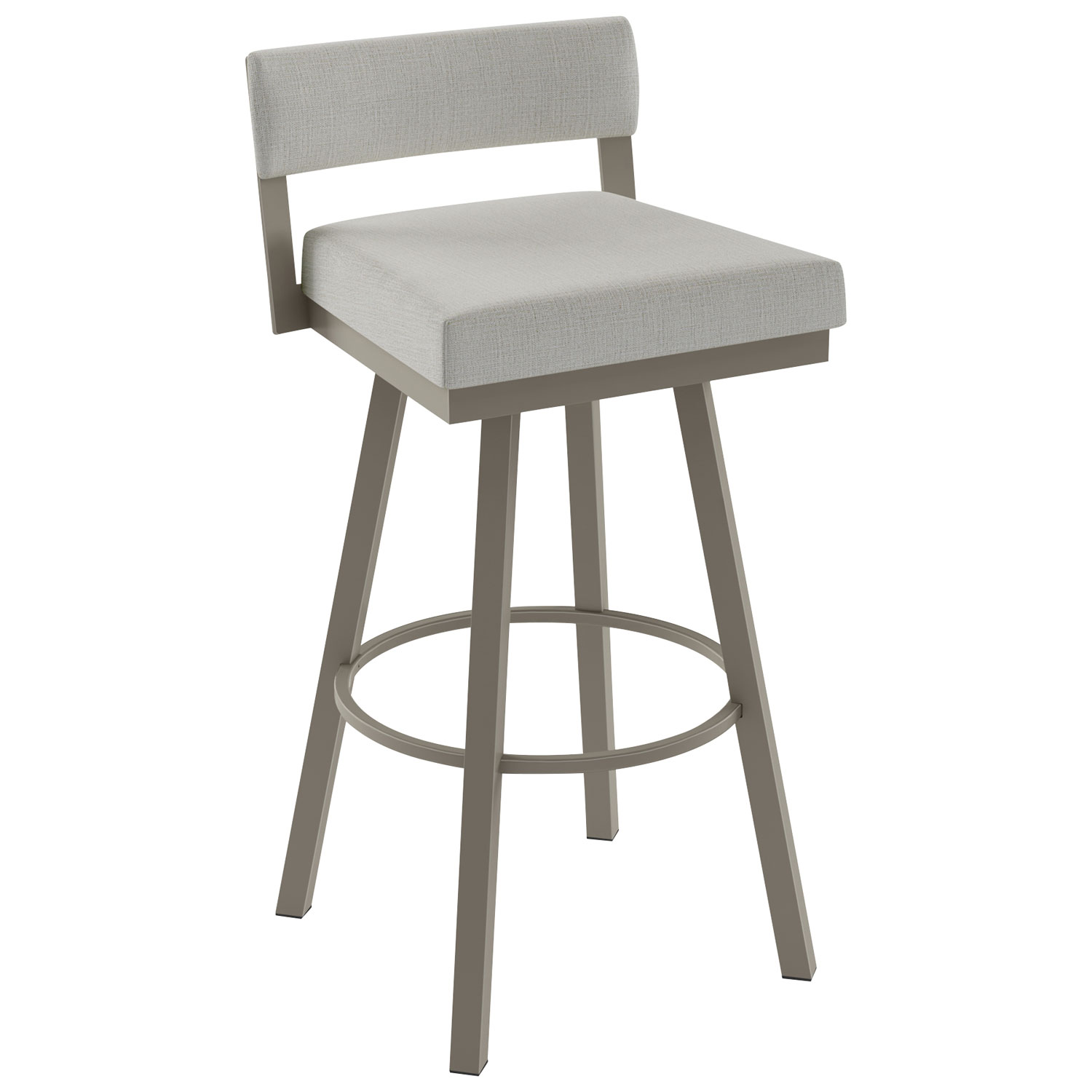 Travis Contemporary Bar Height Barstool - Grey Beige/Grey