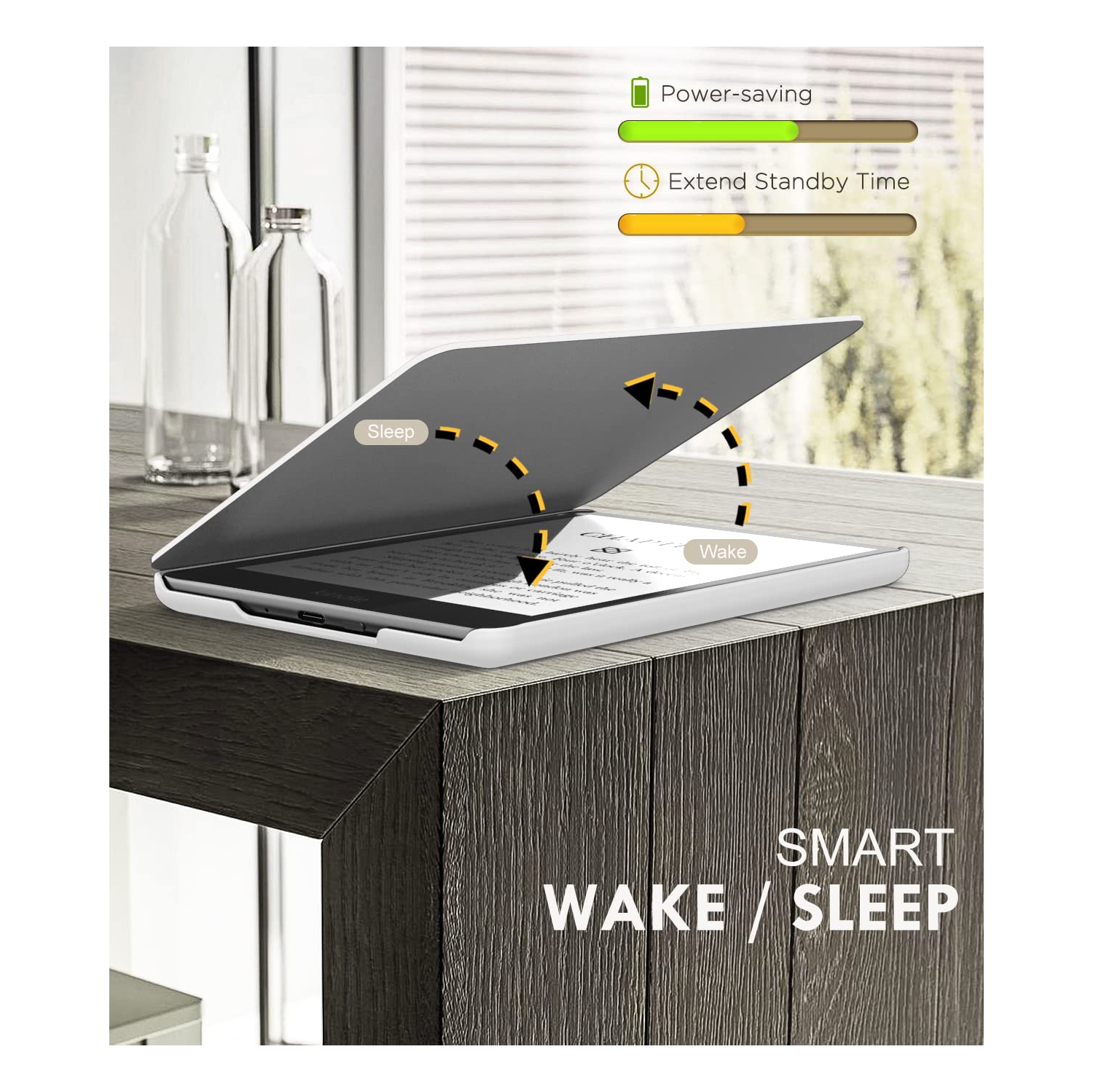 Case for 6.8" Kindle Paperwhite and Kindle Paperwhite Signature Edition, Light Shell Cover with Auto Wake/Sleep for Kindle Paperwhite 2021 E-Reader,