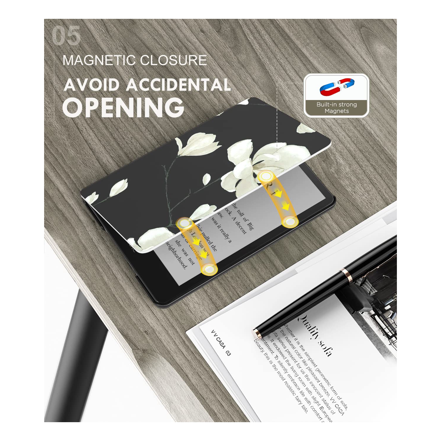 Case for 6.8" Kindle Paperwhite and Kindle Paperwhite Signature Edition, Light Shell Cover with Auto Wake/Sleep for Kindle Paperwhite 2021 E-Reader,