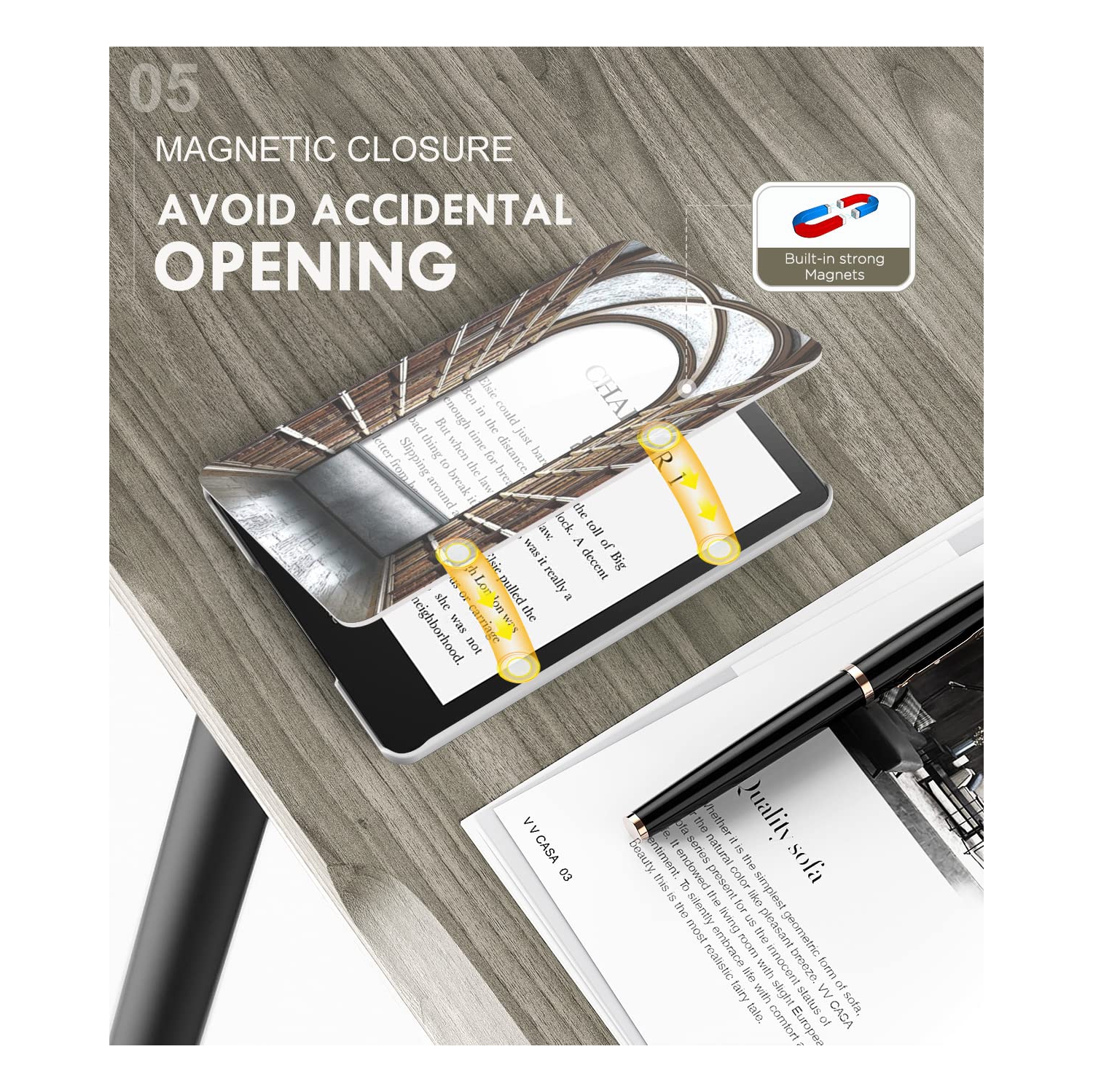 Case for 6.8" Kindle Paperwhite and Kindle Paperwhite Signature Edition, Light Shell Cover with Auto Wake/Sleep for Kindle Paperwhite 2021 E-Reader,