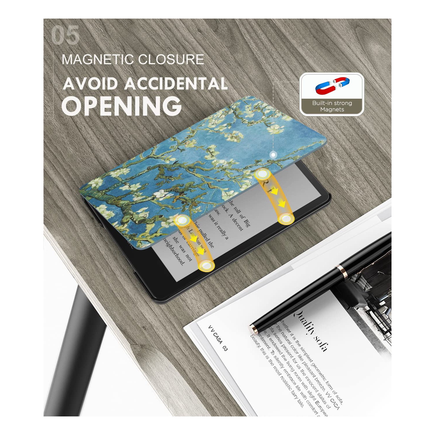 Case for 6.8" Kindle Paperwhite and Kindle Paperwhite Signature Edition, Light Shell Cover with Auto Wake/Sleep for Kindle Paperwhite 2021 E-Reader,