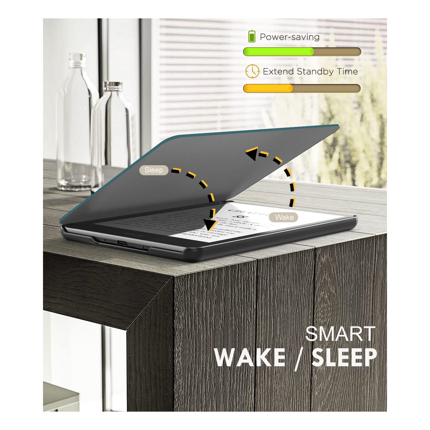 Case for 6.8" Kindle Paperwhite and Kindle Paperwhite Signature Edition, Light Shell Cover with Auto Wake/Sleep for Kindle Paperwhite 2021 E-Reader,