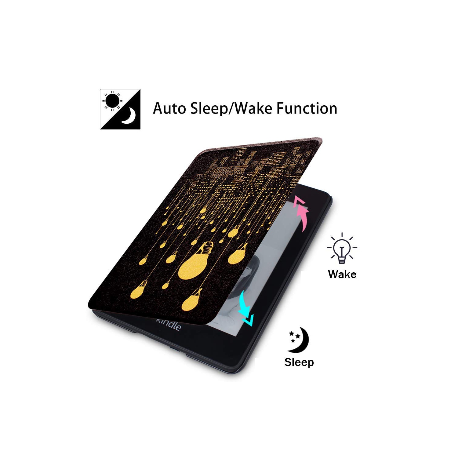 Case for 6'' Kindle Paperwhite 10th Generation - 2018 Release with Hand Strap & Auto Sleep/Wake, Slim PU Leather Protective Shell Cover for Kindle