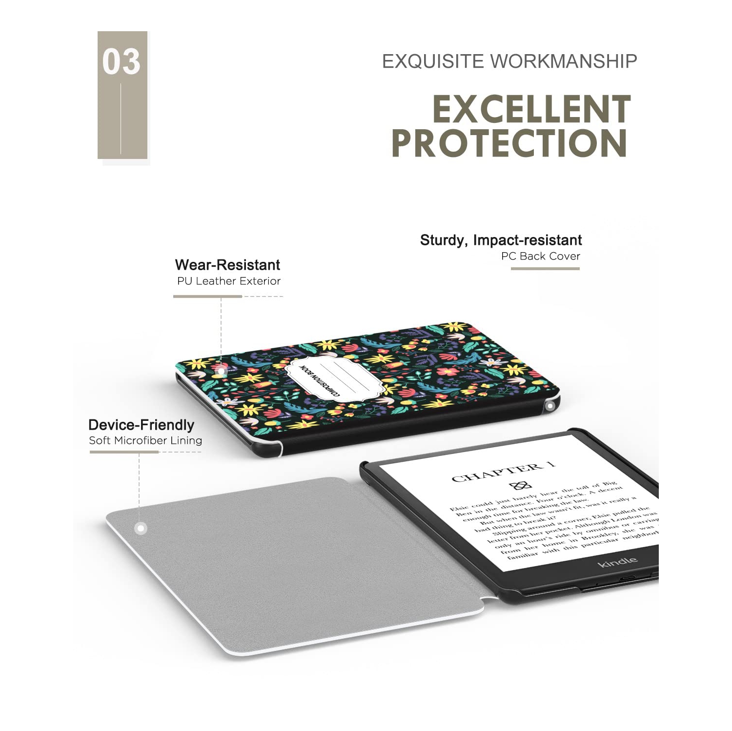 Case for 6.8" Kindle Paperwhite and Kindle Paperwhite Signature Edition, Light Shell Cover with Auto Wake/Sleep for Kindle Paperwhite 2021