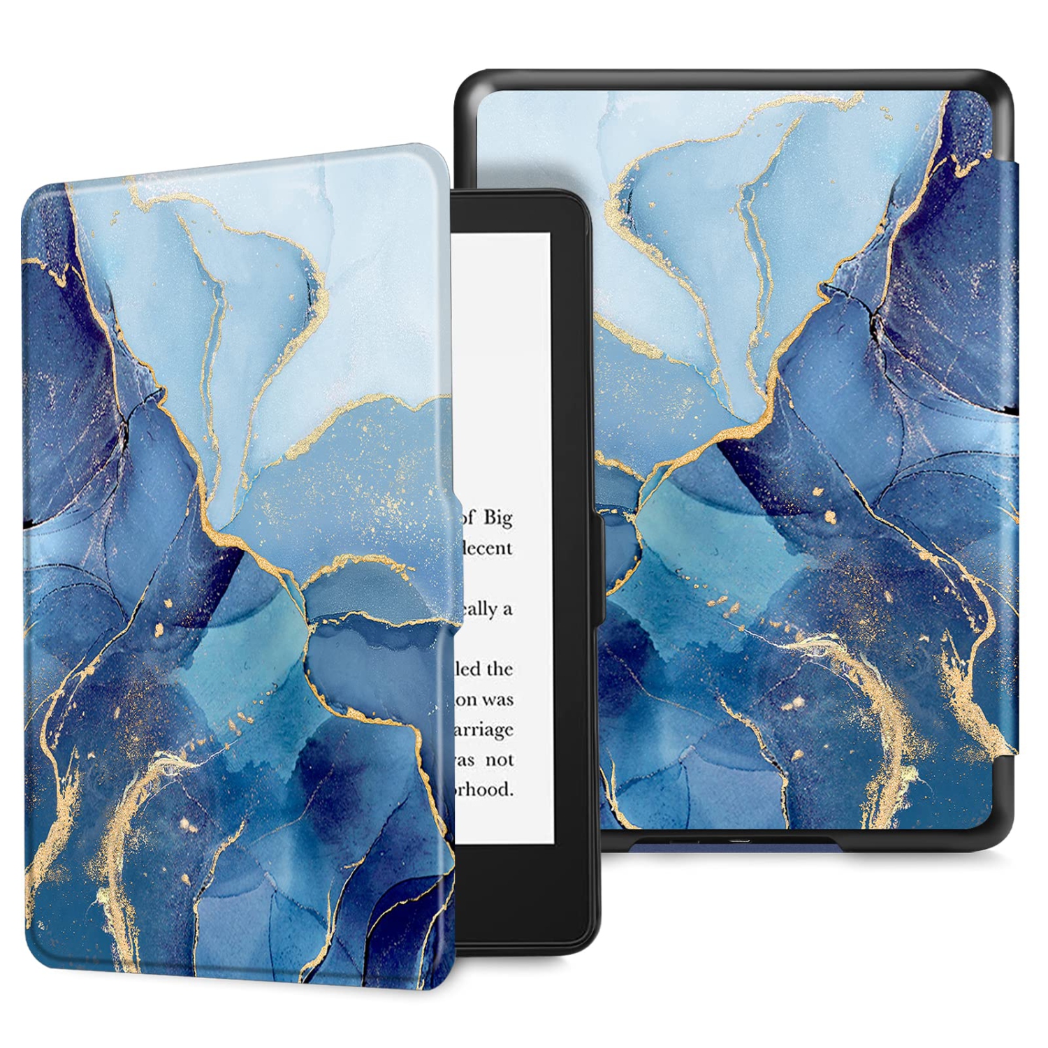 Slimshell Case for 6.8" Kindle Paperwhite and Kindle Paperwhite Signature Edition - Premium Lightweight PU Leather Cover with Auto Sleep/Wake (Ocean