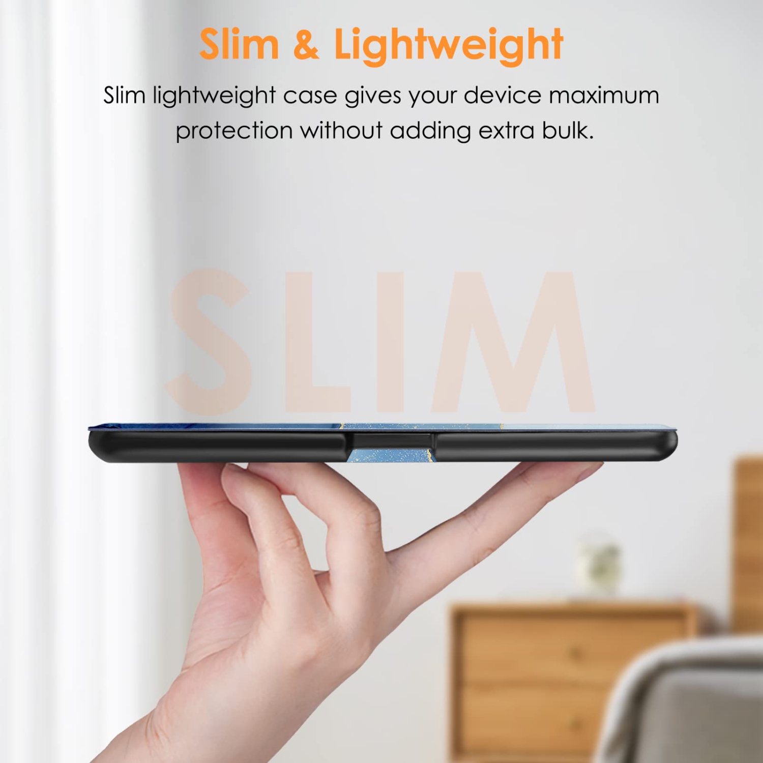 Slimshell Case for 6.8" Kindle Paperwhite and Kindle Paperwhite Signature Edition - Premium Lightweight PU Leather Cover with Auto Sleep/Wake (Ocean