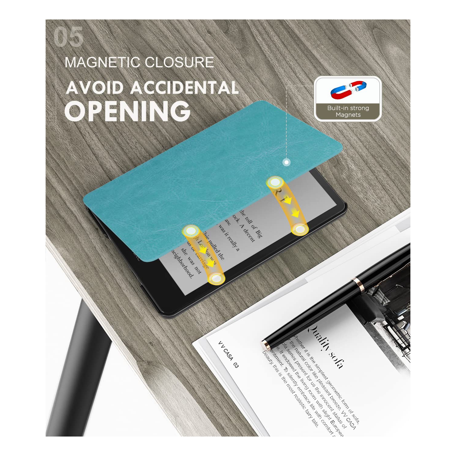 Case for 6.8" Kindle Paperwhite and Kindle Paperwhite Signature Edition, Light Shell Cover with Auto Wake/Sleep for Kindle Paperwhite 2021 E-Reader,