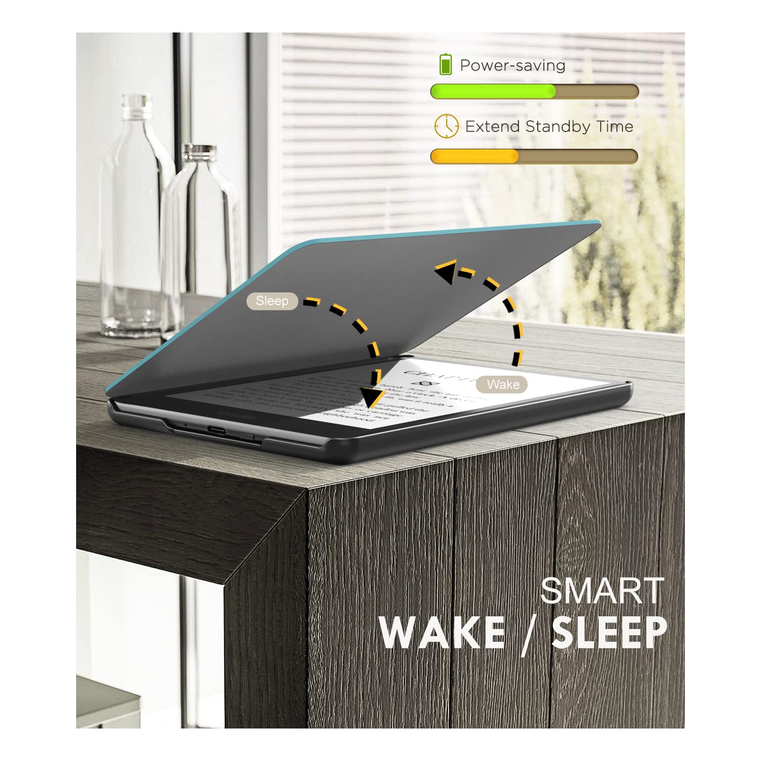 Case for 6.8" Kindle Paperwhite and Kindle Paperwhite Signature Edition, Light Shell Cover with Auto Wake/Sleep for Kindle Paperwhite 2021 E-Reader,