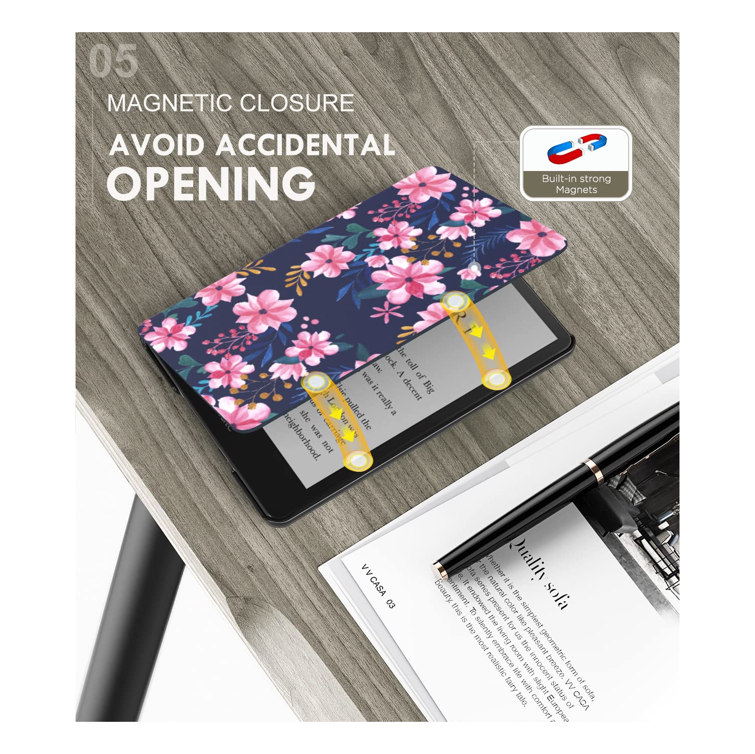 Case for 6.8" Kindle Paperwhite and Kindle Paperwhite Signature Edition, Light Shell Cover with Auto Wake/Sleep for Kindle Paperwhite 2021 E-Reader,