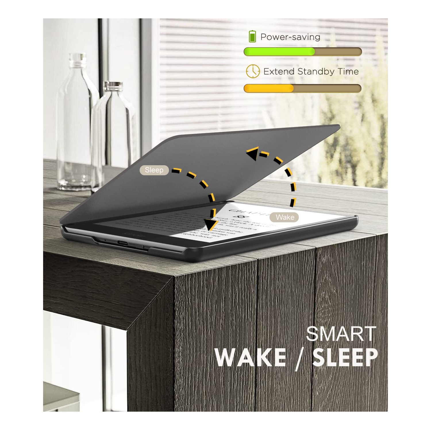 Case for 6.8" Kindle Paperwhite and Kindle Paperwhite Signature Edition, Light Shell Cover with Auto Wake/Sleep for Kindle Paperwhite 2021 E-Reader,