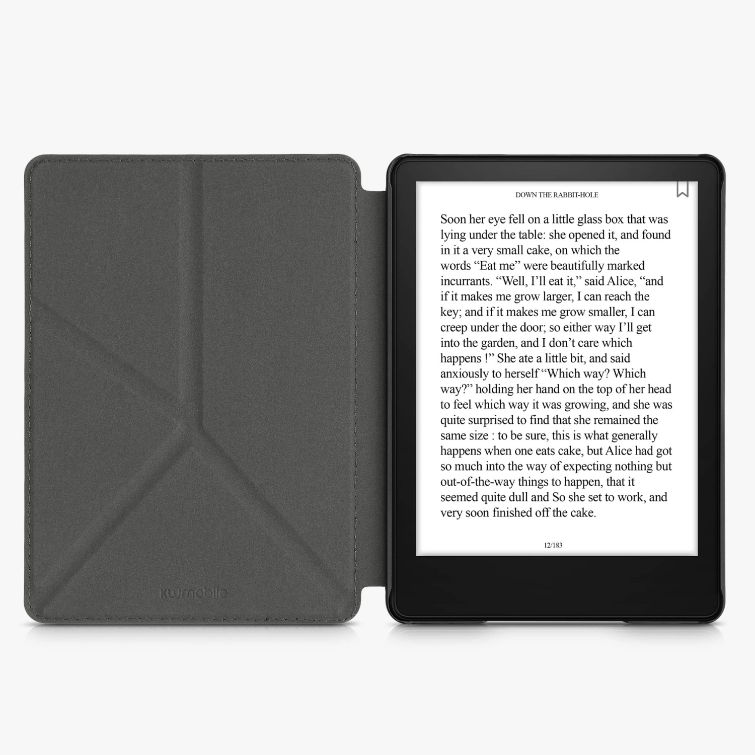 Étui Origami compatible avec le Kindle Paperwhite 11 d’Amazon. Génération 2022 – Étui ultramince en cuir pu avec support – Noir