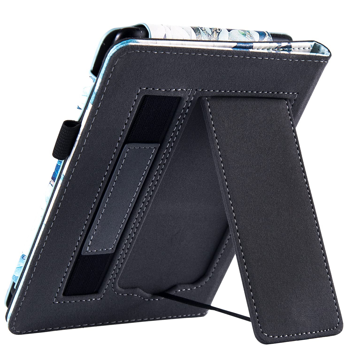 Stand Case for Kindle Paperwhite 11th Generation and Kindle Paperwhite Signature Edition - PU Leather Sleeve Cover with Hand Strap/Auto Sleep/Wake