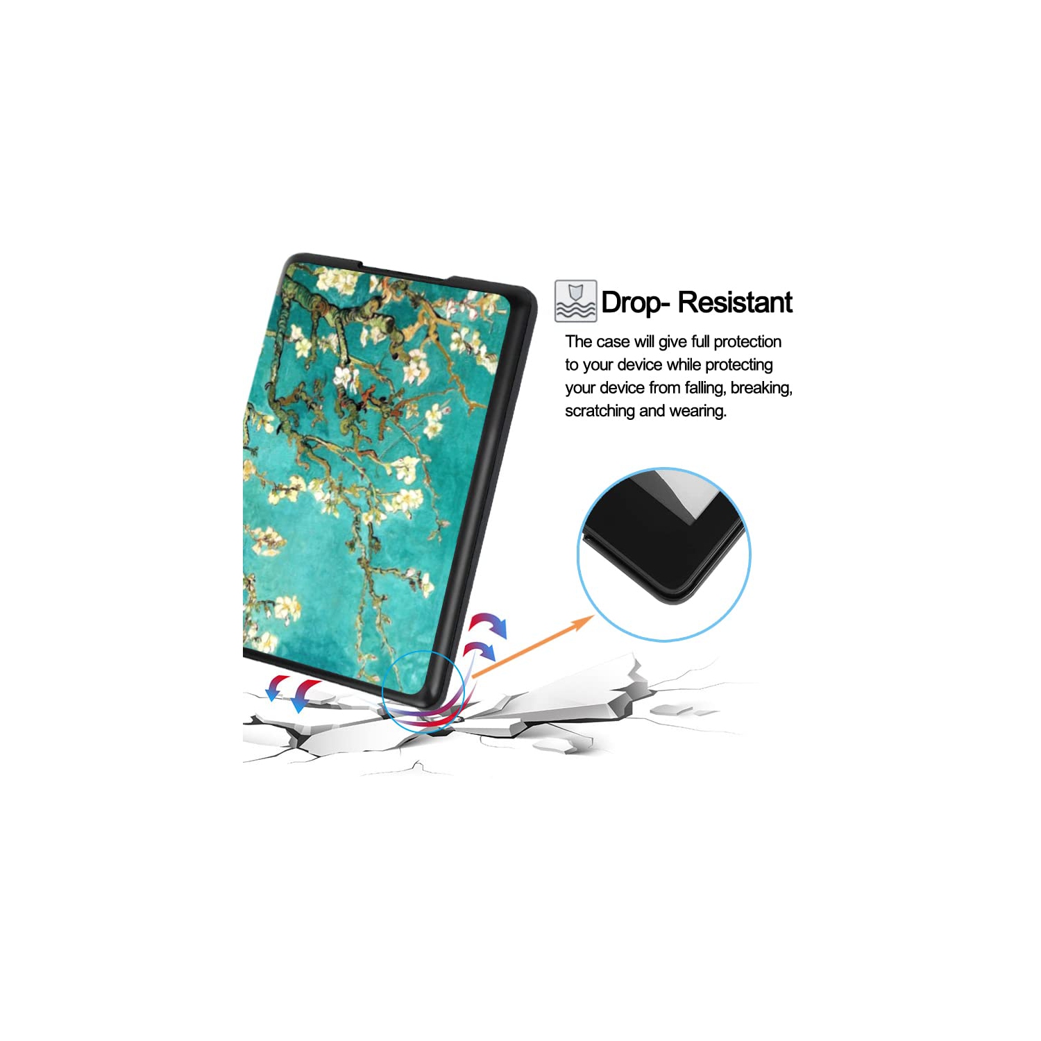 Case for Kindle Paperwhite 6.8" 2021, Ultra Lightweight Slim PU Leather Protective Cover with Smart Auto Wake/Sleep