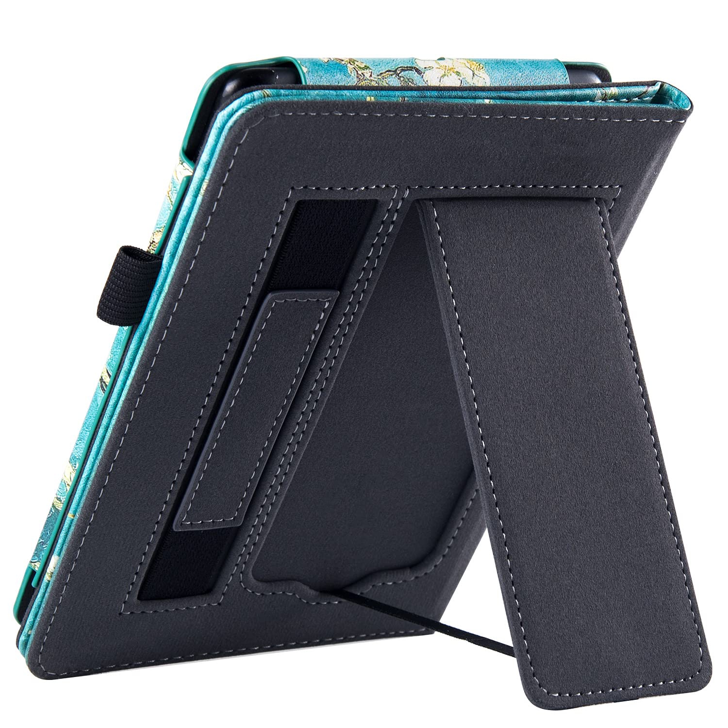 Stand Case for Kindle Paperwhite 11th Generation and Kindle Paperwhite Signature Edition - PU Leather Sleeve Cover with Hand Strap/Auto Sleep/Wake