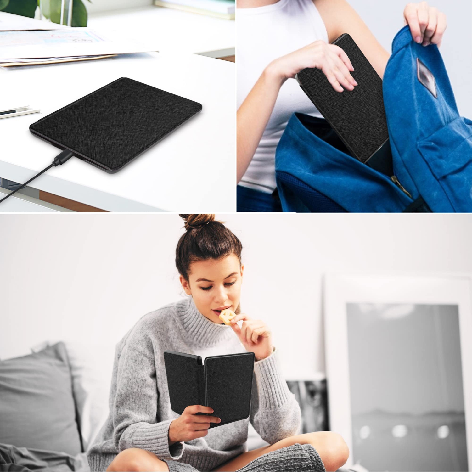 Case for Kindle Paperwhite 11th Generation 6.8" and Kindle Paperwhite Signature Edition 2021 Release - All-New PU Leather Protective Cover,