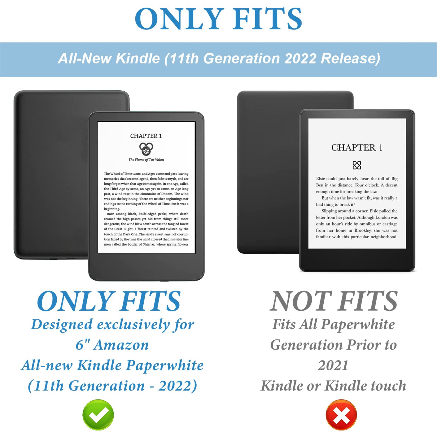 Case Fits 6" All-New Kindle,Premium Lightweight Book Cover with Auto Wake/Sleep for 11th Generation-2022 Release (Starry Sky)