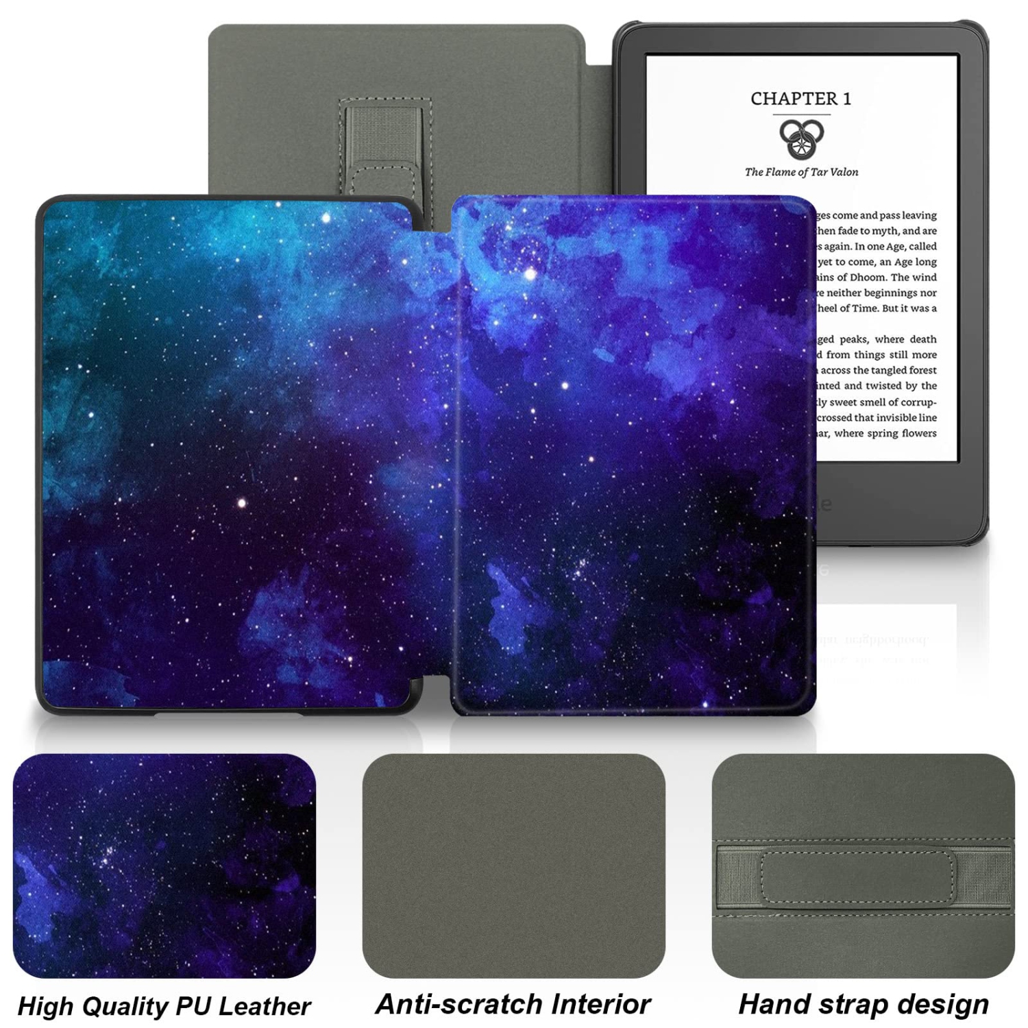 Case Fits 6" All-New Kindle,Premium Lightweight Book Cover with Auto Wake/Sleep for 11th Generation-2022 Release (Starry Sky)