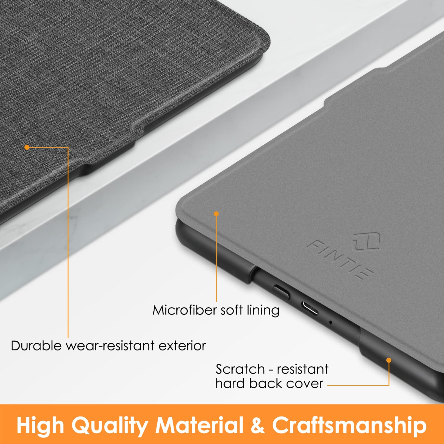 Slimshell Case for 6.8" Kindle Paperwhite and Kindle Paperwhite Signature Edition - Premium Lightweight PU Leather Cover with Auto Sleep/Wake (Denim