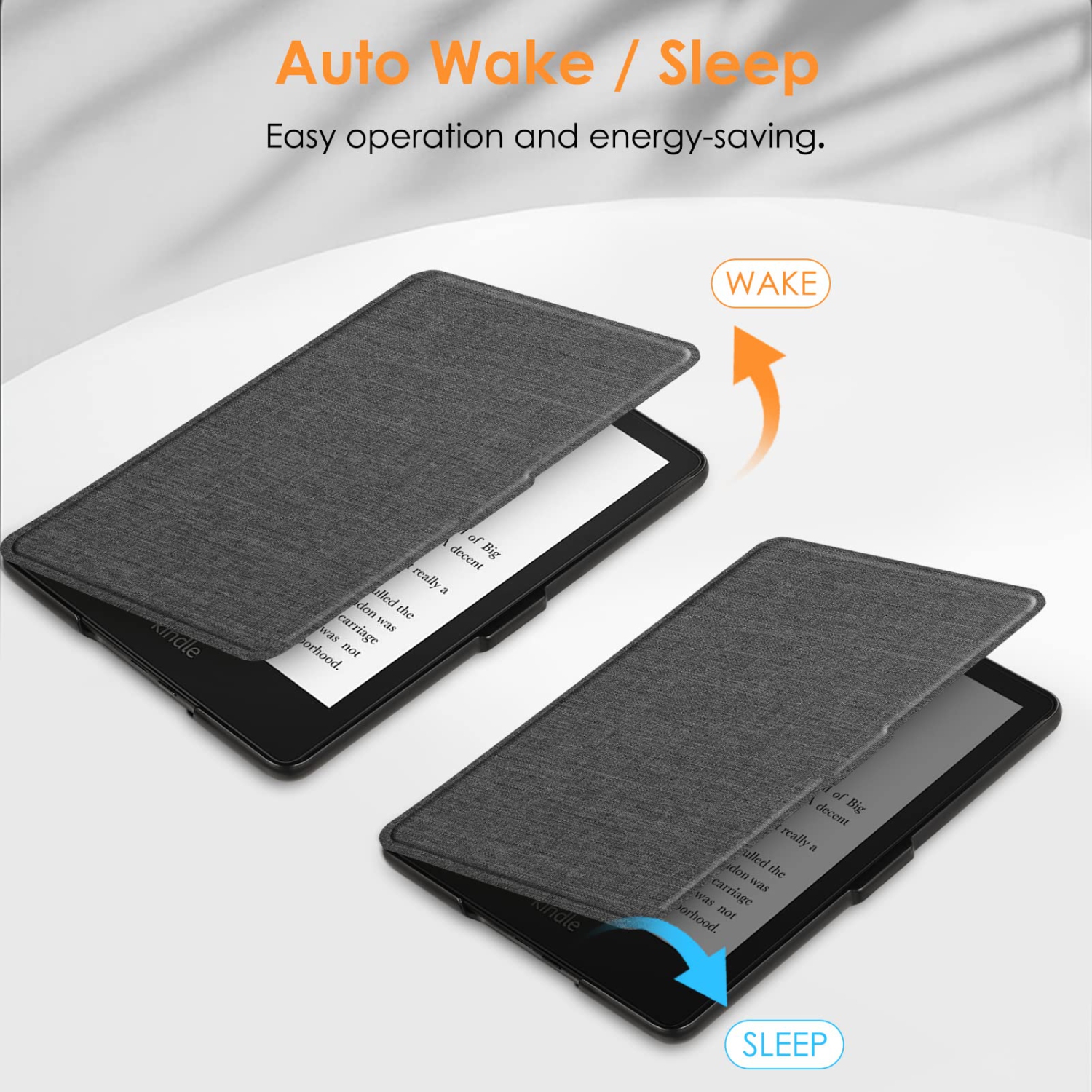 Slimshell Case for 6.8" Kindle Paperwhite and Kindle Paperwhite Signature Edition - Premium Lightweight PU Leather Cover with Auto Sleep/Wake (Denim