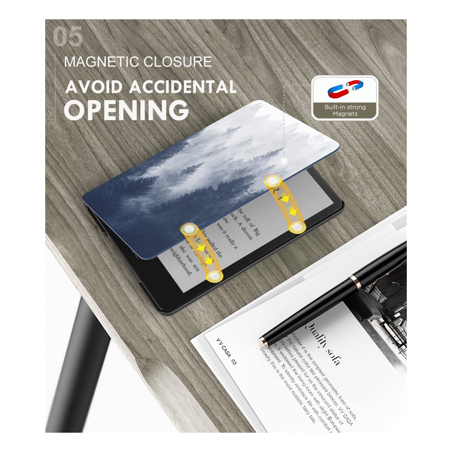 Case for 6.8" Kindle Paperwhite and Kindle Paperwhite Signature Edition, Light Shell Cover with Auto Wake/Sleep for Kindle Paperwhite 2021 E-Reader,