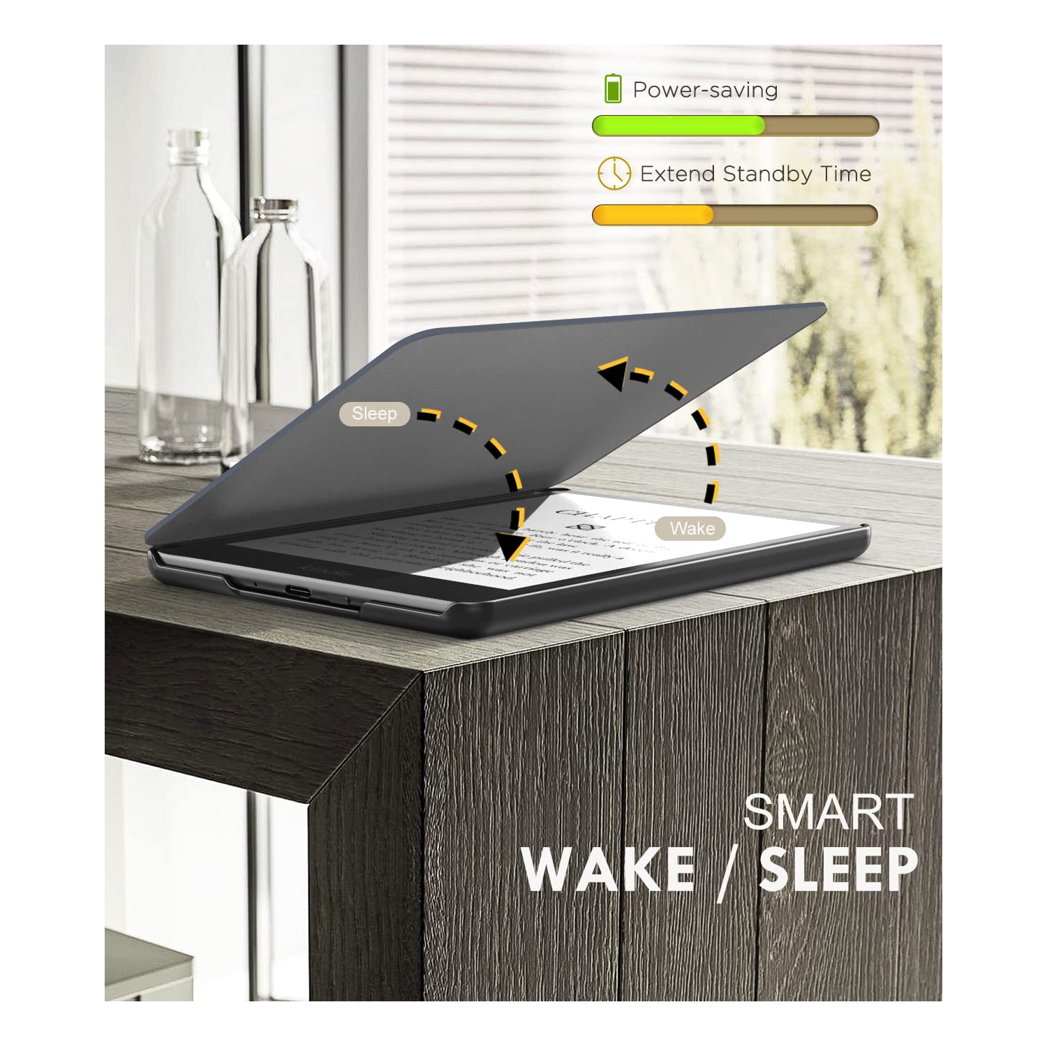 Case for 6.8" Kindle Paperwhite and Kindle Paperwhite Signature Edition, Light Shell Cover with Auto Wake/Sleep for Kindle Paperwhite 2021 E-Reader,