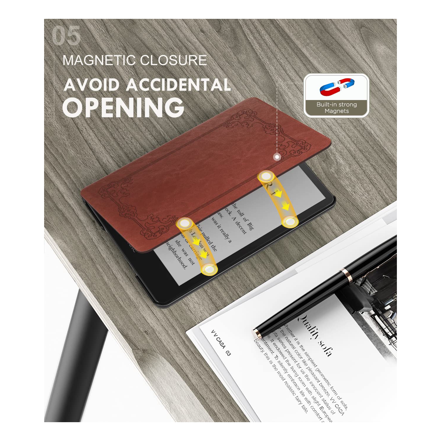 Case for 6.8" Kindle Paperwhite and Kindle Paperwhite Signature Edition, Light Shell Cover with Auto Wake/Sleep for Kindle Paperwhite 2021 E-Reader,