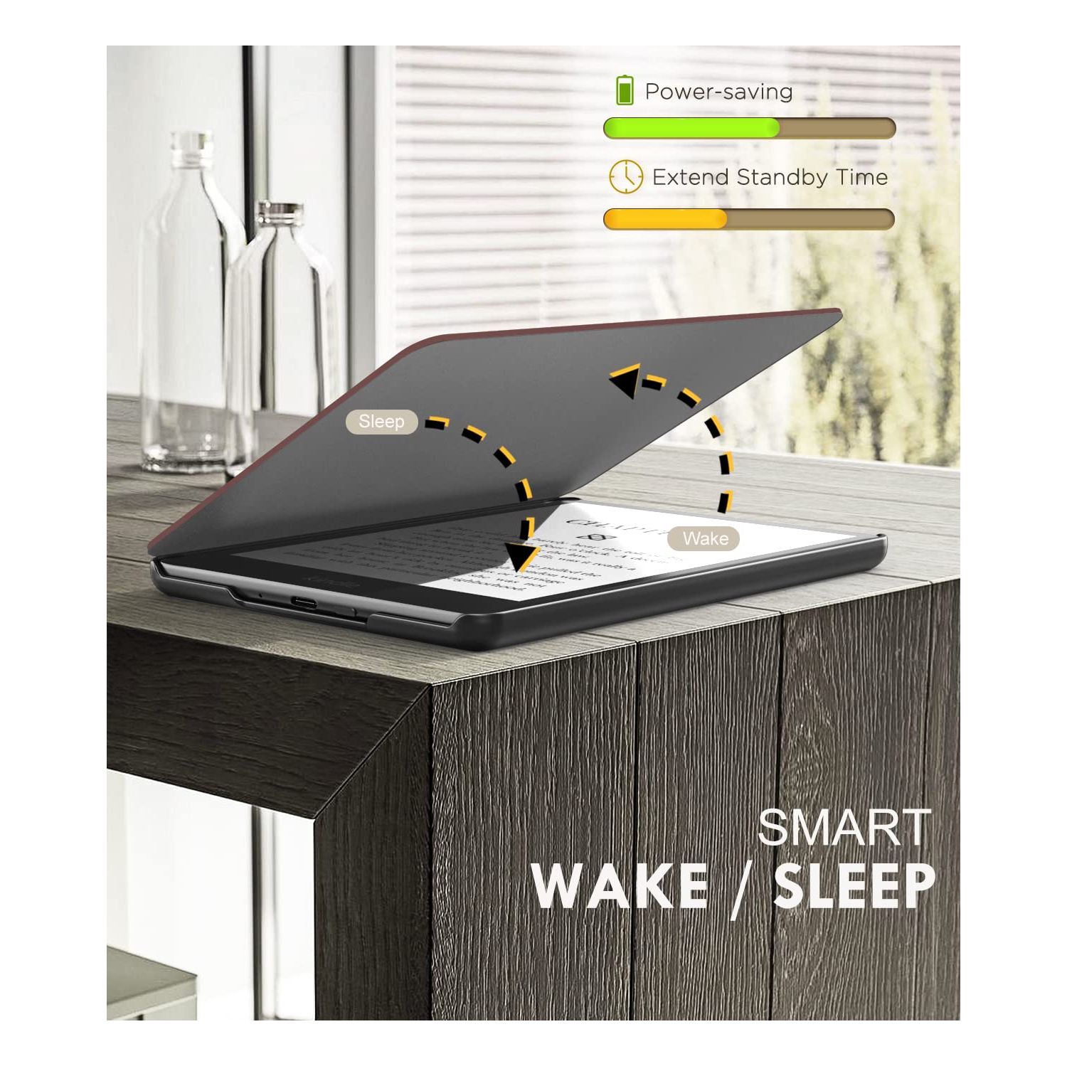 Case for 6.8" Kindle Paperwhite and Kindle Paperwhite Signature Edition, Light Shell Cover with Auto Wake/Sleep for Kindle Paperwhite 2021 E-Reader,