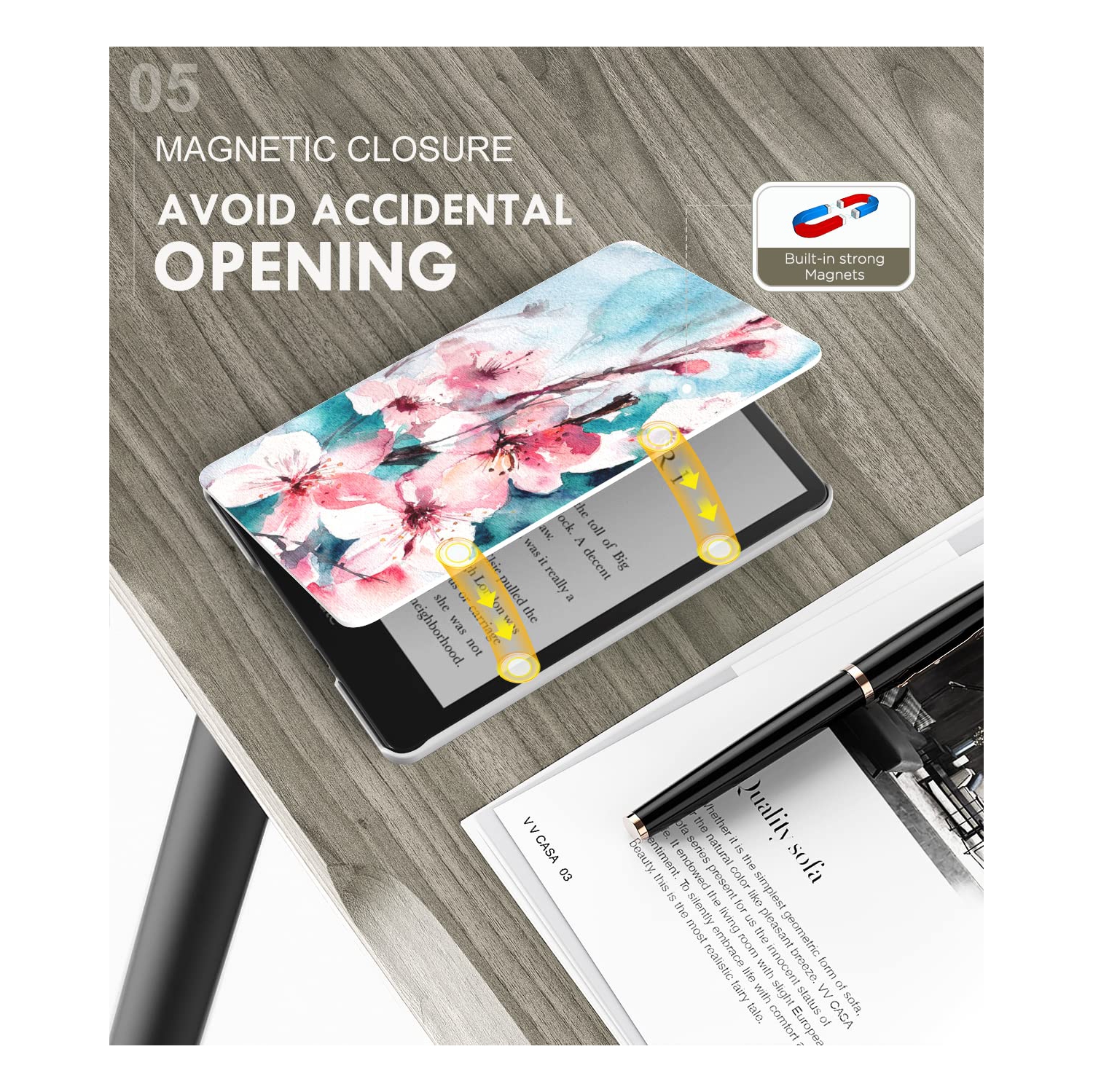 Case for 6.8" Kindle Paperwhite and Kindle Paperwhite Signature Edition, Light Shell Cover with Auto Wake/Sleep for Kindle Paperwhite 2021 E-Reader,