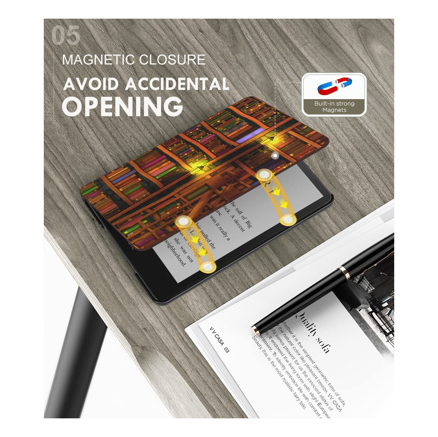 Case for 6.8" Kindle Paperwhite and Kindle Paperwhite Signature Edition, Light Shell Cover with Auto Wake/Sleep for Kindle Paperwhite 2021 E-Reader,