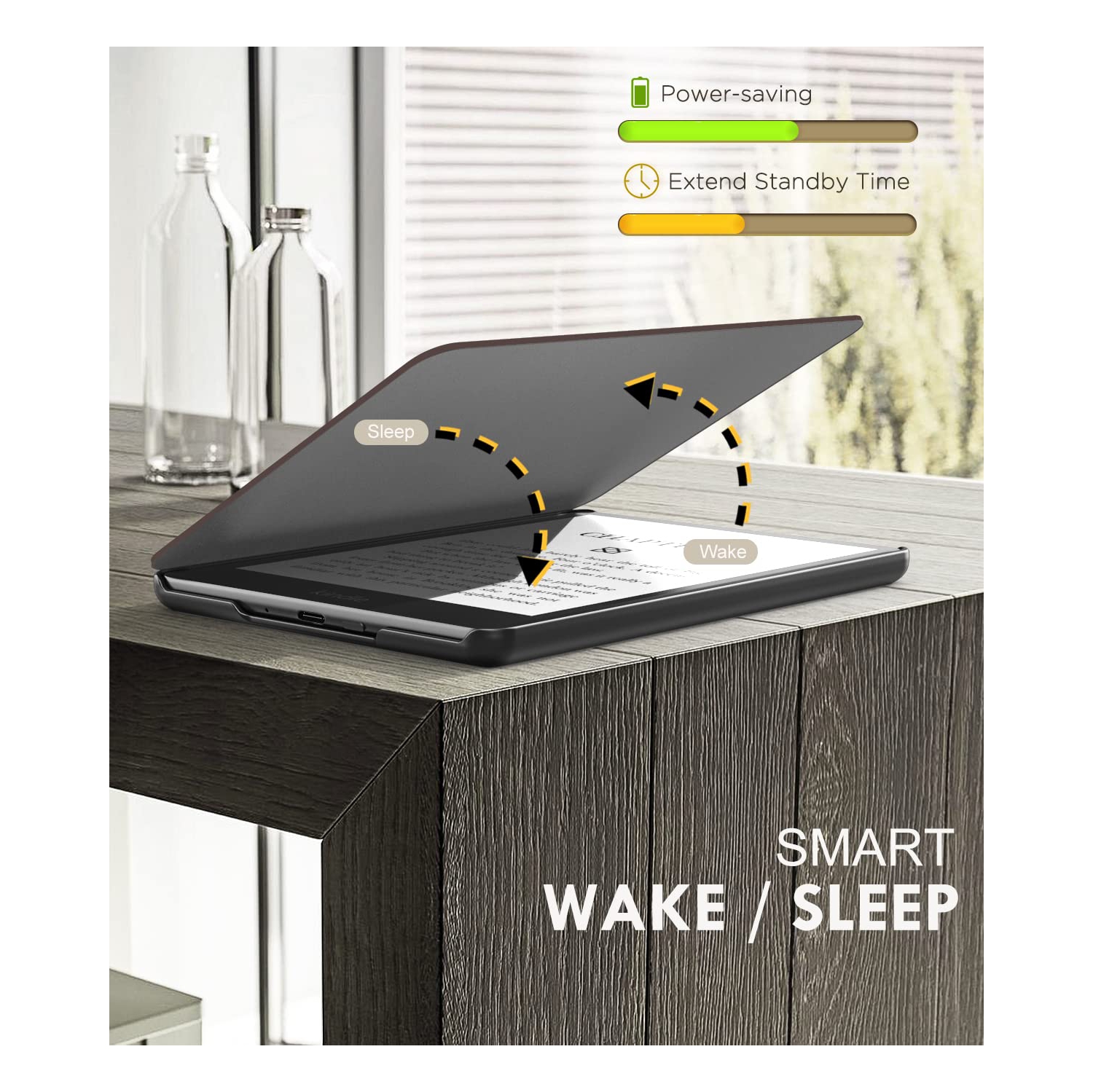 Case for 6.8" Kindle Paperwhite and Kindle Paperwhite Signature Edition, Light Shell Cover with Auto Wake/Sleep for Kindle Paperwhite 2021 E-Reader,