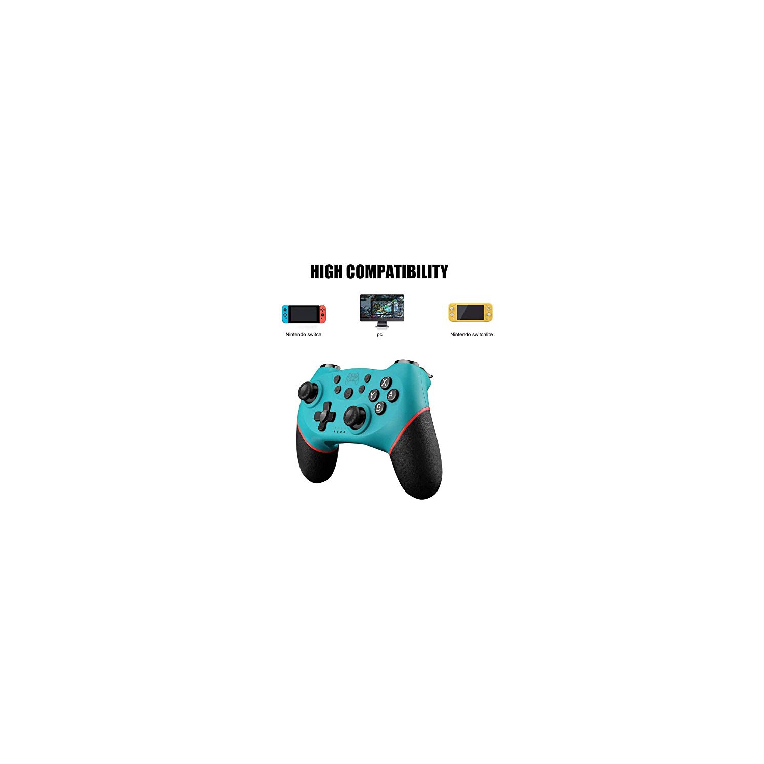 Switch Controller, Wireless Pro Controller Gamepad Compatible with Switch Support Amibo, Wakeup, Screenshot and Vibration Functions