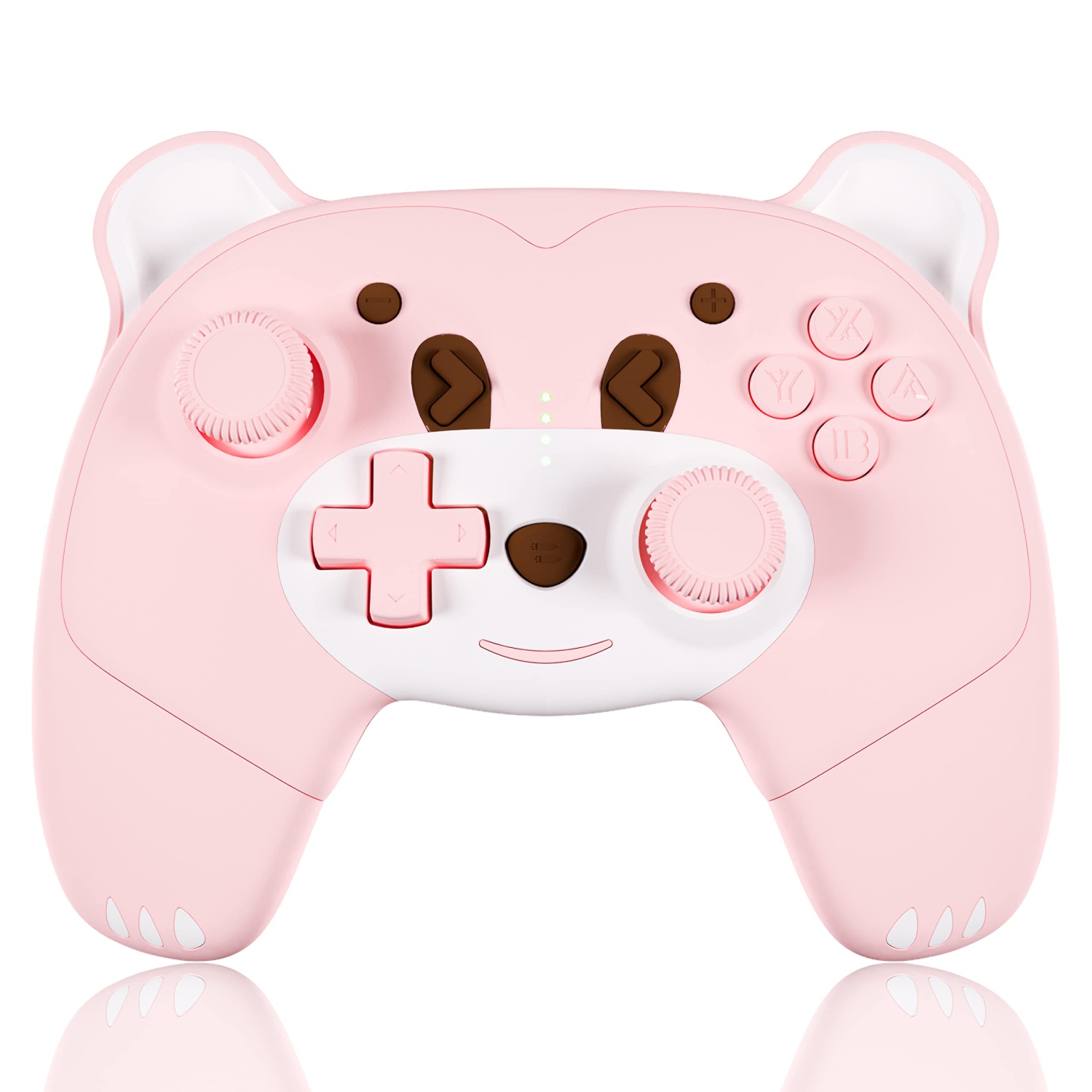 Wireless Switch Pro Controller Compatible with Nintendo Switch/Lite/OLED, Wireless Pro Controller with Headphone Jack, Support Macro Wake-Up Turbo Dual Vibration 6-Axis, Cute Pink