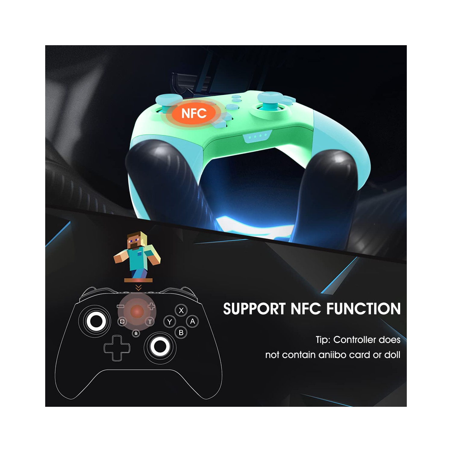 Manettes Switch/Switch Lite/DELO, manette sans fil Pro, manette Joy-Con avec CCP et fonction de réveil à la maison, prise en charge de l’axe