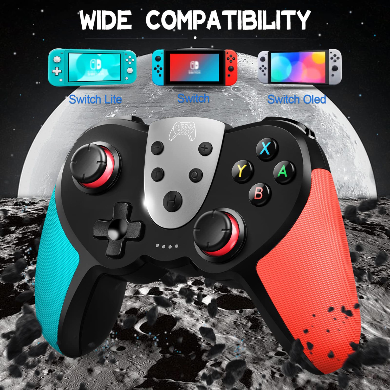 Switch Controller,Wireless Switch Pro Controller for Nintendo Switch/Switch Lite/Switch OLED,with Dual Vibration,Turbo,6-Axis Gyro Sensor,Wake-Up