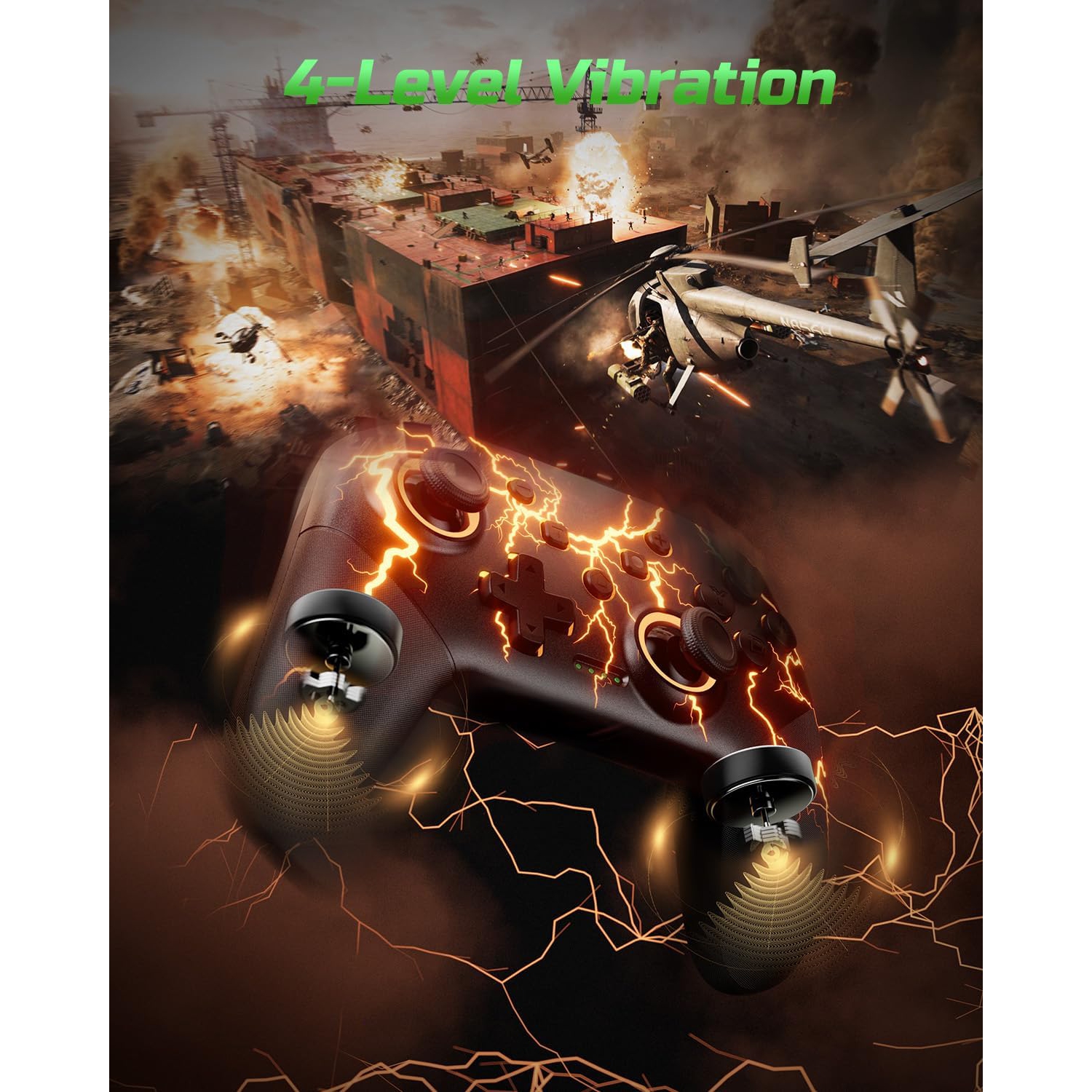 Switch Pro Controller, Wireless Switch Controller Compatible with Nintendo Switch/Lite/ OLED,Pro Controller Switch with Adjustable LED