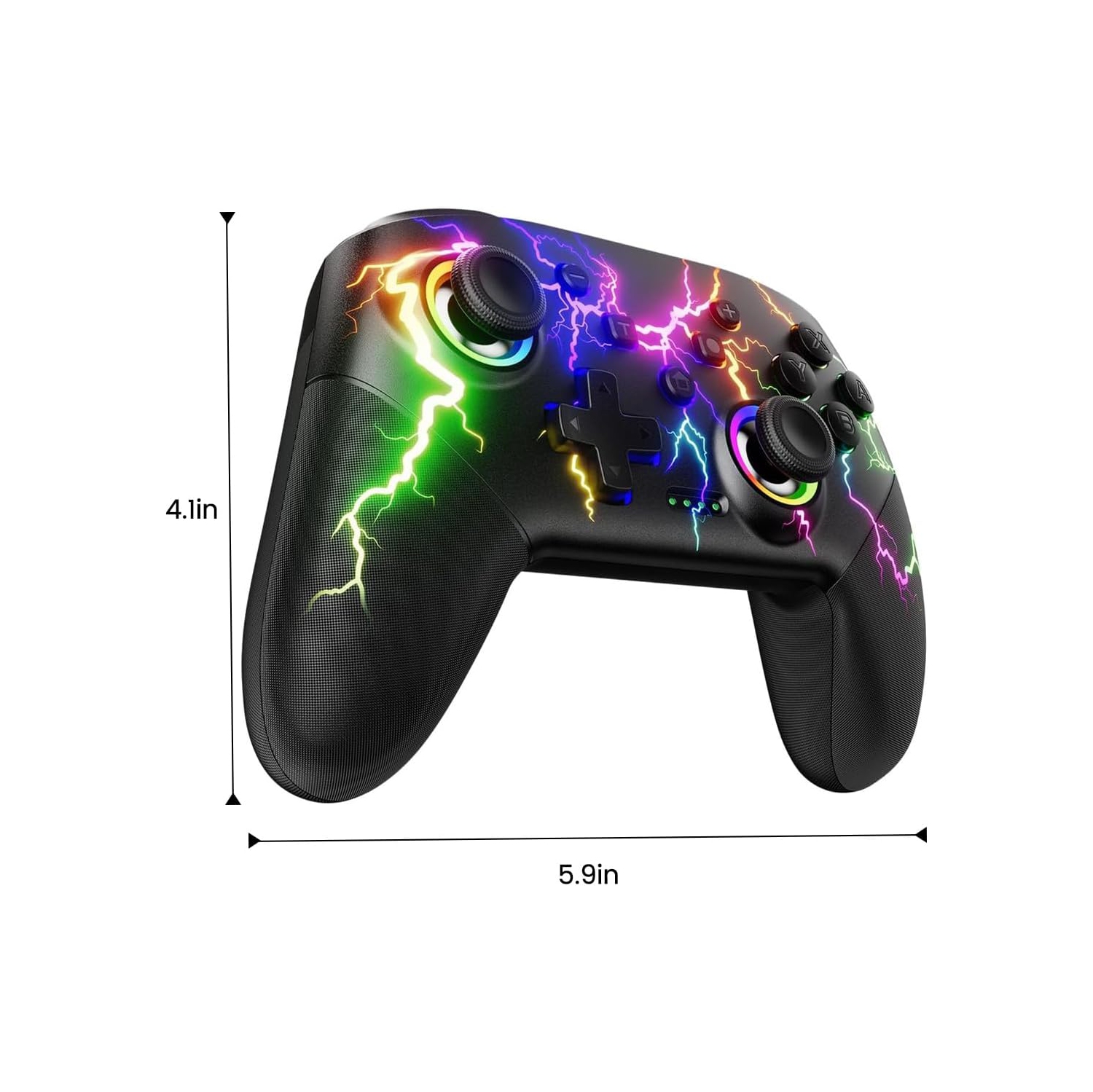 Switch Pro Controller, Wireless Switch Controller Compatible with Nintendo Switch/Lite/ OLED,Pro Controller Switch with Adjustable LED
