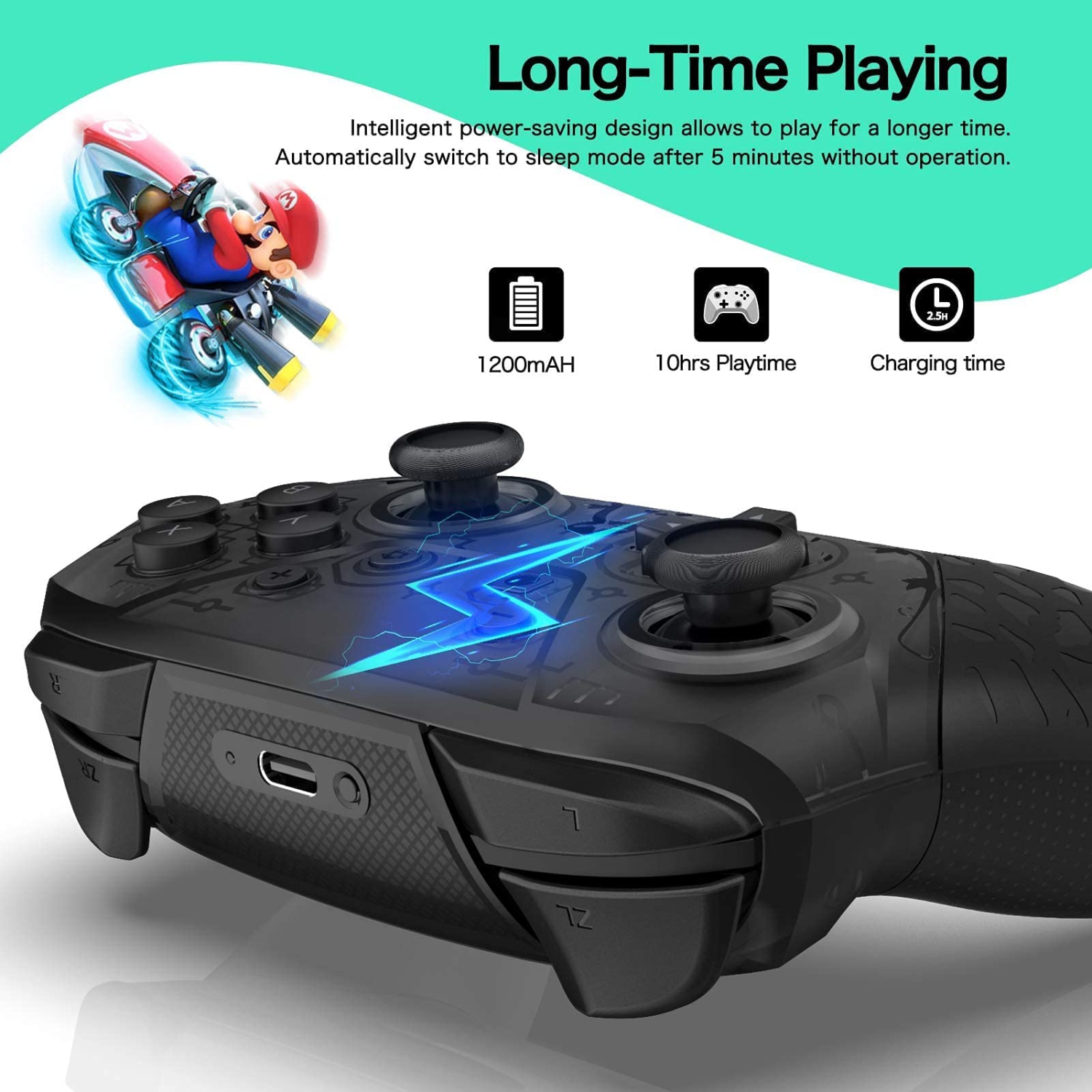 Wireless Pro Controller for Switch/Lite/OLED Controller, Switch Controller Gamepad Compatible with Switch Support Amibo, Wakeup, Screenshot and