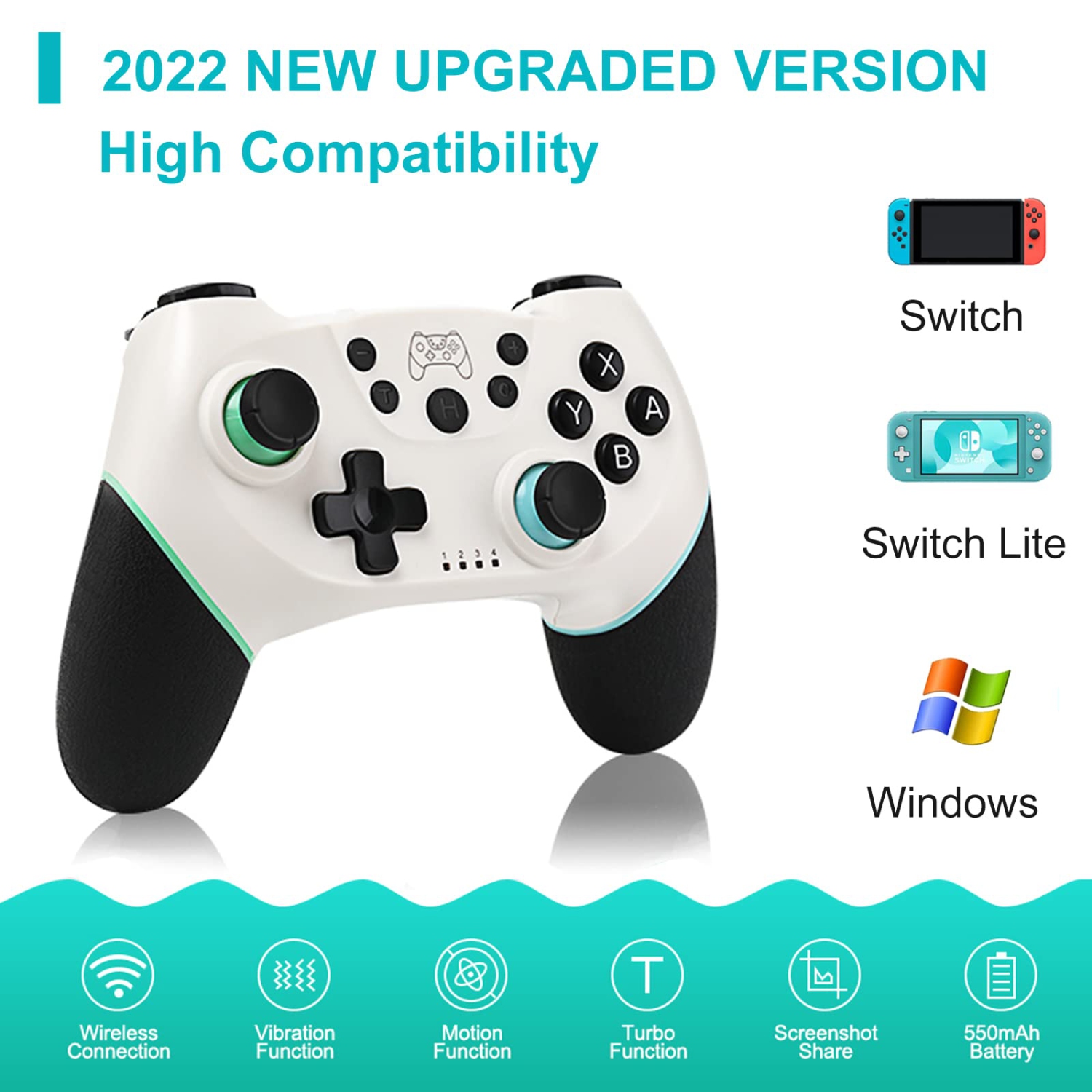 Wireless Pro Controller for Nintendo Switch Sefitopher Bluetooth Switch Pro Controller Gampad Joypad,PC Controller Supports Gyro Axis Turbo and Dual