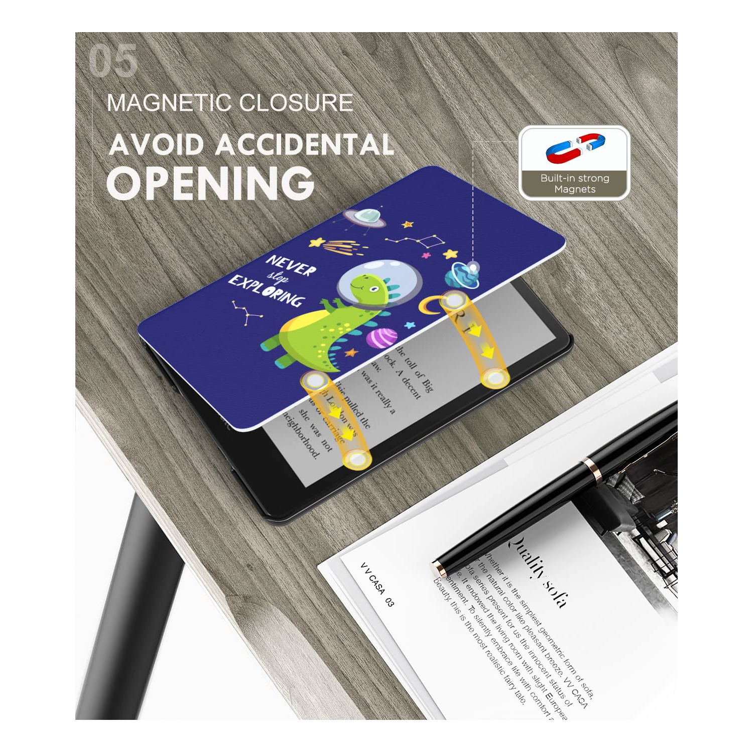 Case for 6.8" Kindle Paperwhite and Kindle Paperwhite Signature Edition, Light Shell Cover with Auto Wake/Sleep for Kindle Paperwhite 2021 E-Reader,