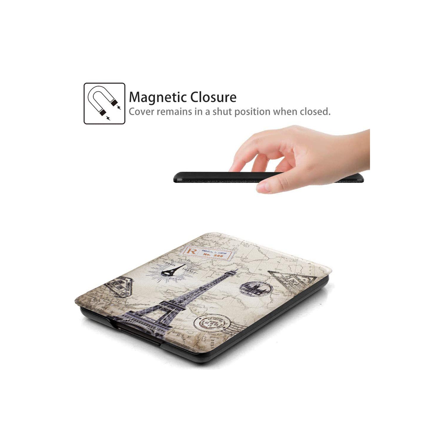 Case for 6'' Kindle Paperwhite 10th Generation - 2018 Release with Hand Strap & Auto Sleep/Wake, Slim PU Leather Protective Shell Cover for Kindle