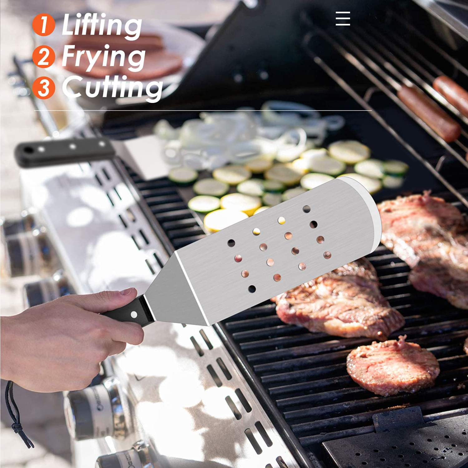 Griddle Accessories Set, Stainless Steel Griddle Tools Kit of 10 for Flat Top Teppanyaki BBQ Cooking Camping, 12” Melting Dome, Metal Spatulas,