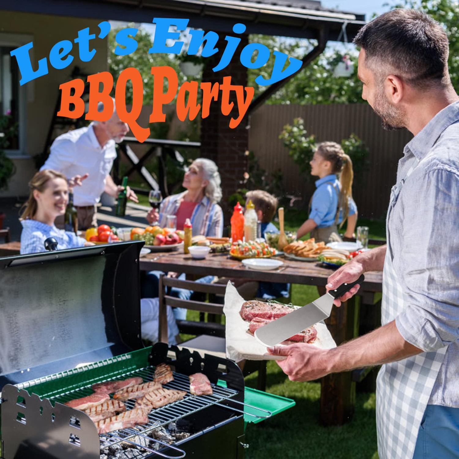 Griddle Accessories Set, Stainless Steel Griddle Tools Kit of 10 for Flat Top Teppanyaki BBQ Cooking Camping, 12” Melting Dome, Metal Spatulas,