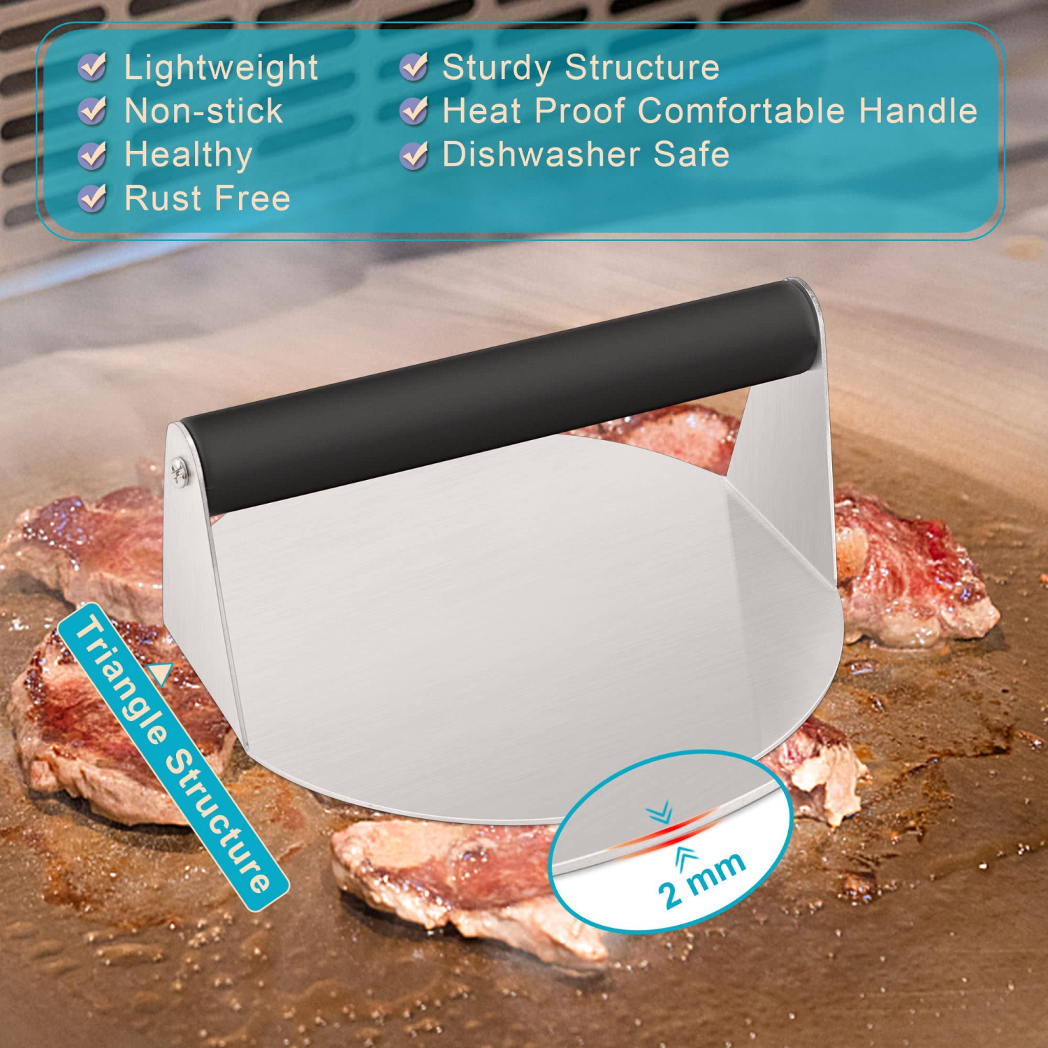 Griddle Accessories Set of 14, Heavy Duty Stainless Steel Grill Griddle Metal Spatulas for Cast Iron Flat Top Teppanyaki Hibachi Cooking, Burger