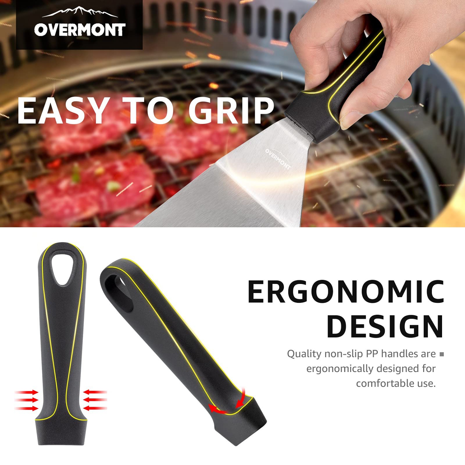 BBQ Grill Tool Sets , 9 PCS Stainless Steel Grill Accessories Professional Grill Utensils for Barbecue Camping Cooking Kitchen Dishwasher Safe