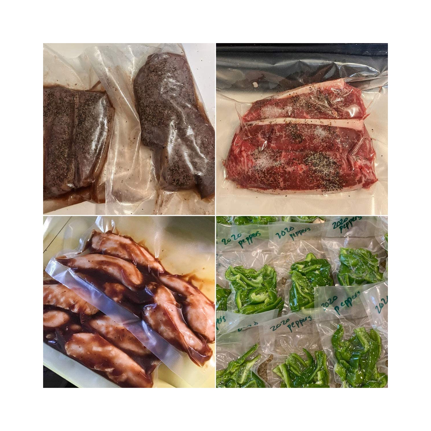 Vacuum Sealer Bags 11''x50', Food Saver Bags Rolls, Sac Sous Vide Alimentaire, Commercial Grade Vacuum Seal Bag for Meal Prep, BPA Free, Heavy Duty